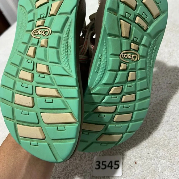 Chaco Kids Girls Brown Pink Hiking Sandals Strap Stripe No Whining 2 Sizes 12/13 - Picture 4 of 7